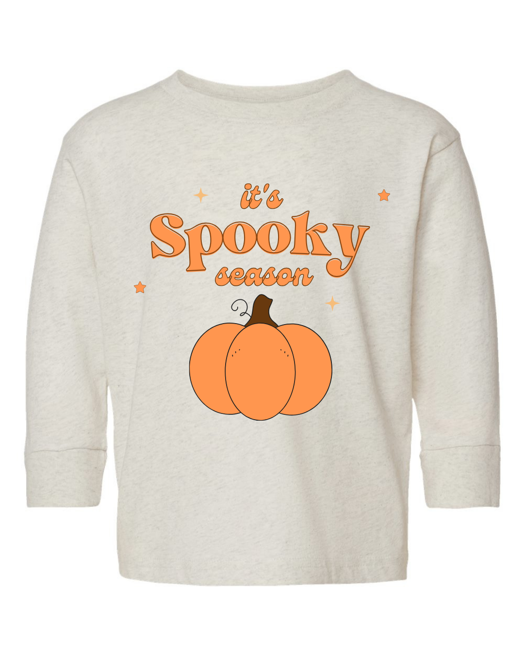 "It's spooky season!" Toddler Long Sleeve - Natural Heather