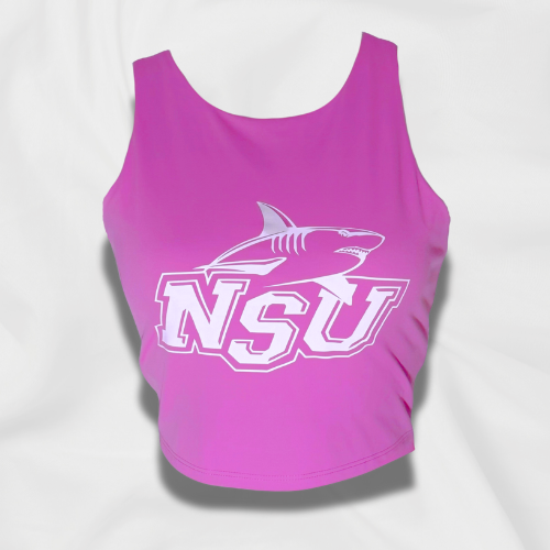 Pink NSU Sharks Tank Top