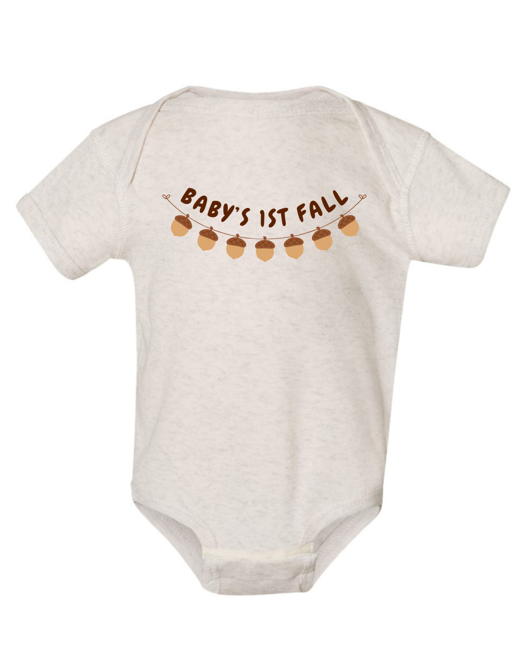 "Baby's 1st Fall" Rib Bodysuit - Natural