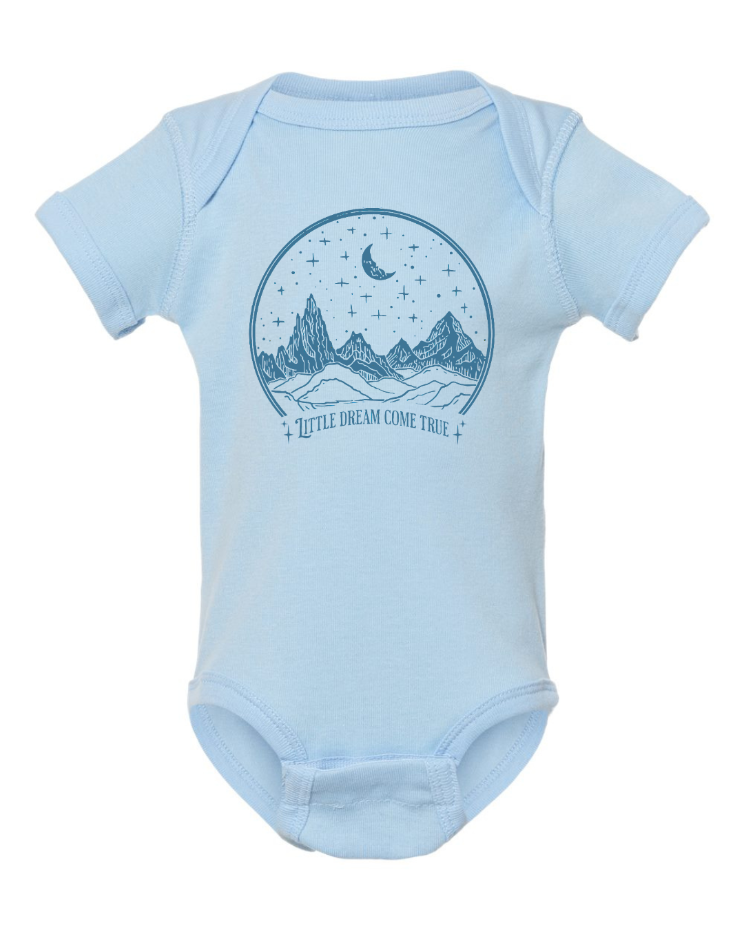"Little Dream Come True" Rib Bodysuit - Baby Blue