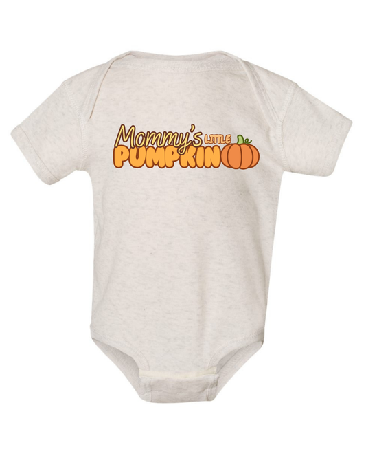 "Mommy's little pumpkin" Rib Bodysuit - Natural