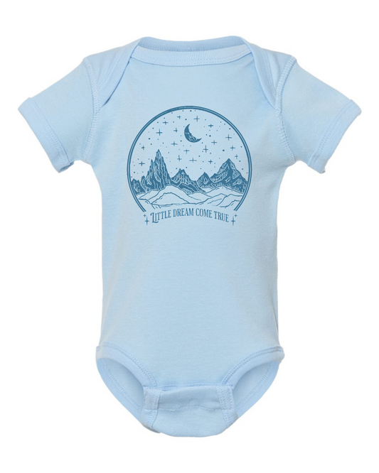 "Little Dream Come True" Rib Bodysuit - Baby Blue