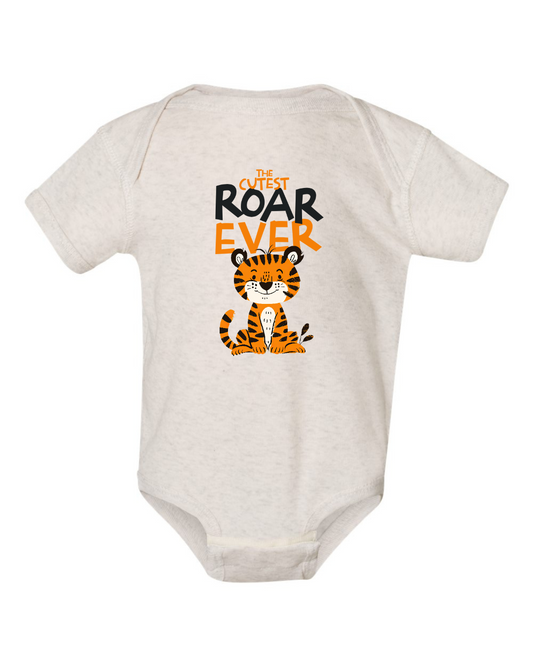 "The cutest ROAR ever" Rib Bodysuit - Natural