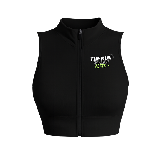 Run Club Elite Zipper Crop Top