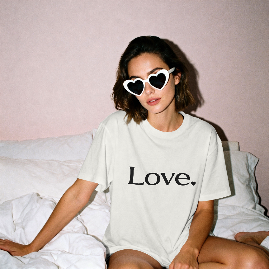 Oversized Love T- Shirt -  Cotton Unisex Crewneck T-Shirt - Aurora & Co.