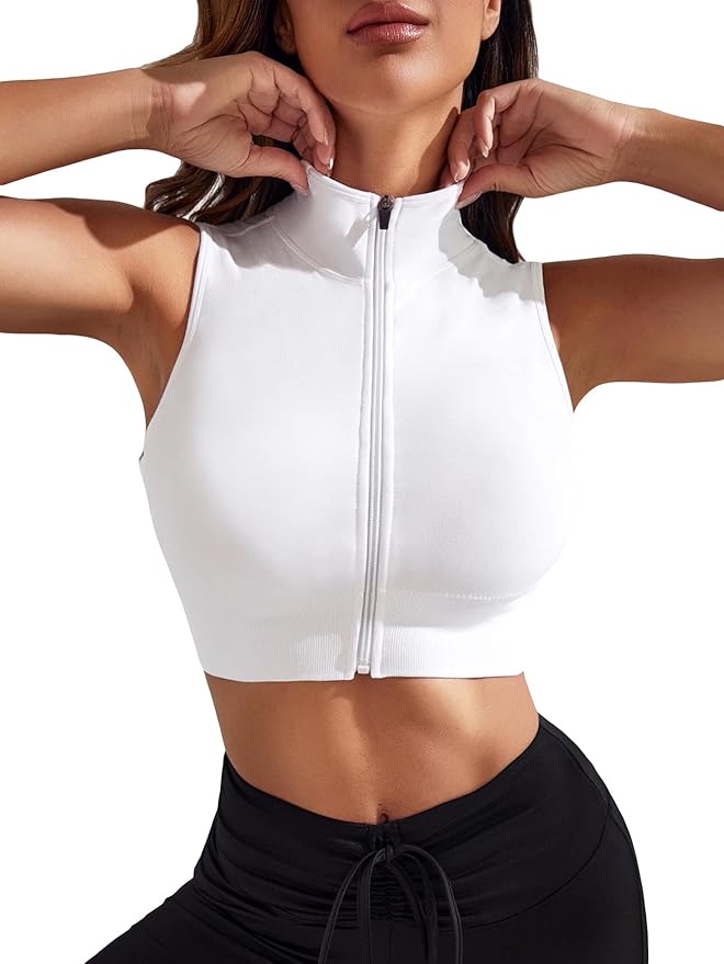 Zipper Crop Top